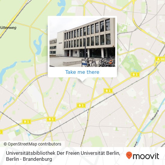 Universitätsbibliothek Der Freien Universität Berlin map