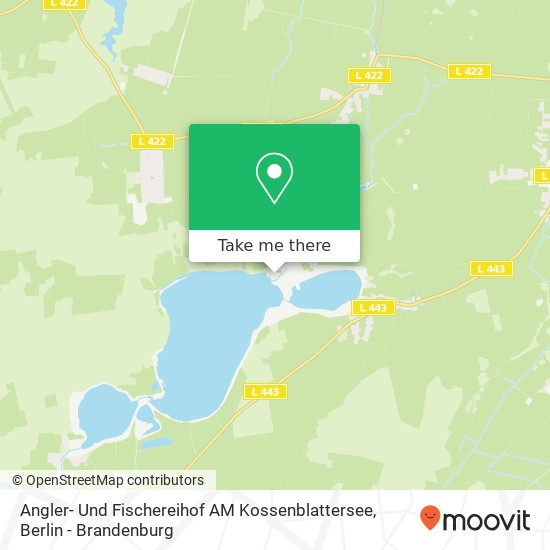 Angler- Und Fischereihof AM Kossenblattersee map
