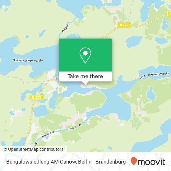 Bungalowsiedlung AM Canow map