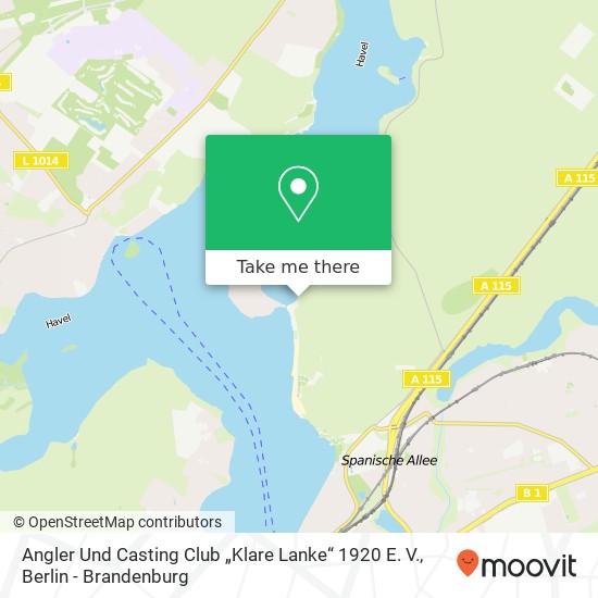 Angler Und Casting Club „Klare Lanke“ 1920 E. V. map