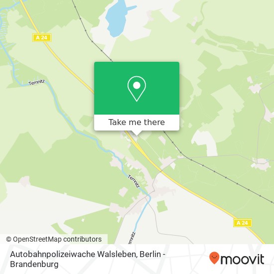 Autobahnpolizeiwache Walsleben map