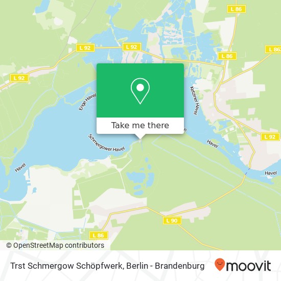 Trst Schmergow Schöpfwerk map