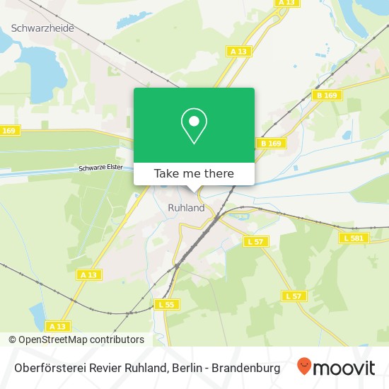 Oberförsterei Revier Ruhland map