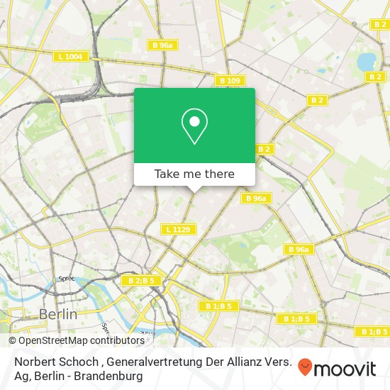 Карта Norbert Schoch , Generalvertretung Der Allianz Vers. Ag