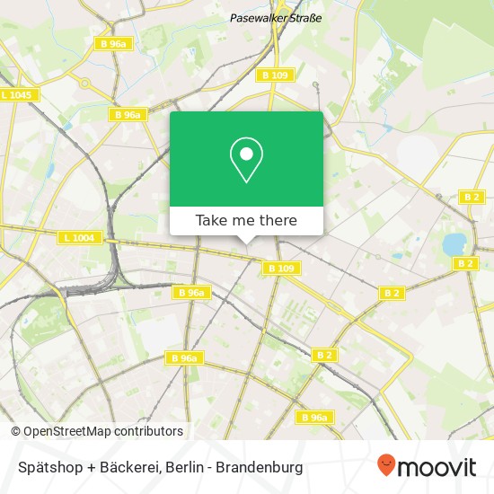 Карта Spätshop + Bäckerei