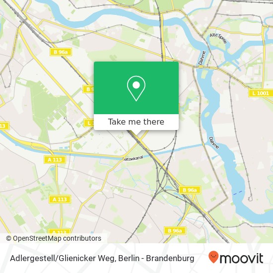 Adlergestell/Glienicker Weg map