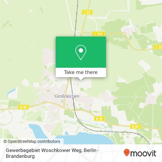 Gewerbegebiet Woschkower Weg map