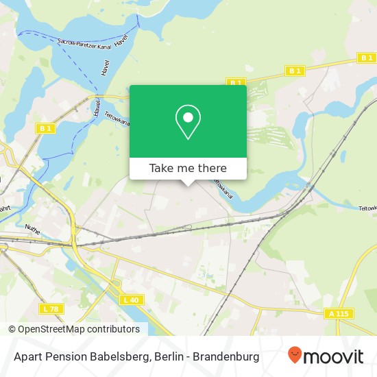 Apart Pension Babelsberg map