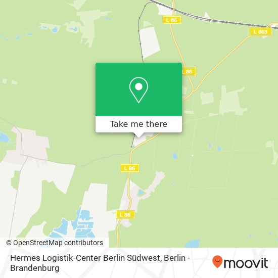Карта Hermes Logistik-Center Berlin Südwest