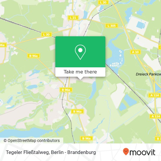 Tegeler Fließtalweg map