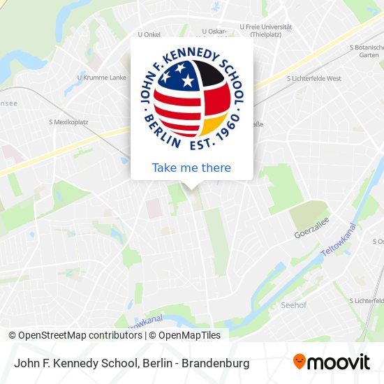 John F. Kennedy School map