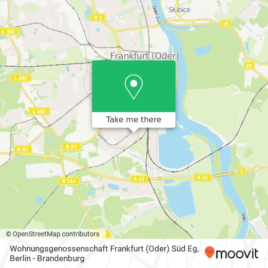 Wohnungsgenossenschaft Frankfurt (Oder) Süd Eg map