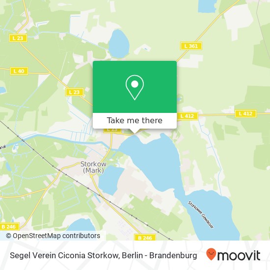 Карта Segel Verein Ciconia Storkow