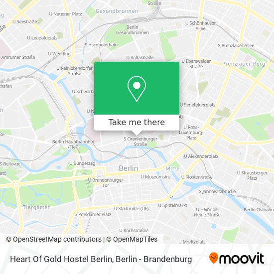 Heart Of Gold Hostel Berlin map