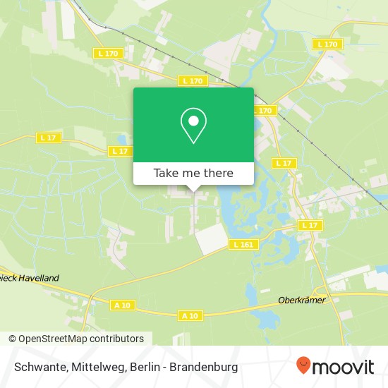 Schwante, Mittelweg map