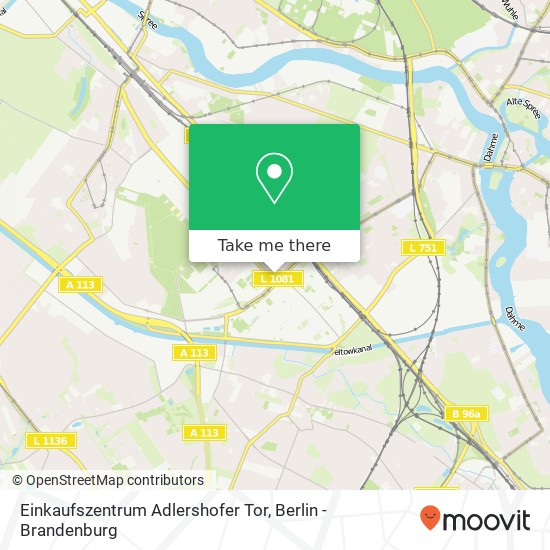 Einkaufszentrum Adlershofer Tor map