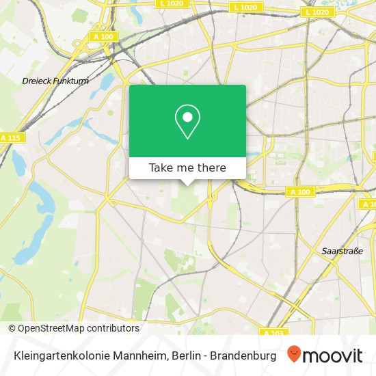 Карта Kleingartenkolonie Mannheim