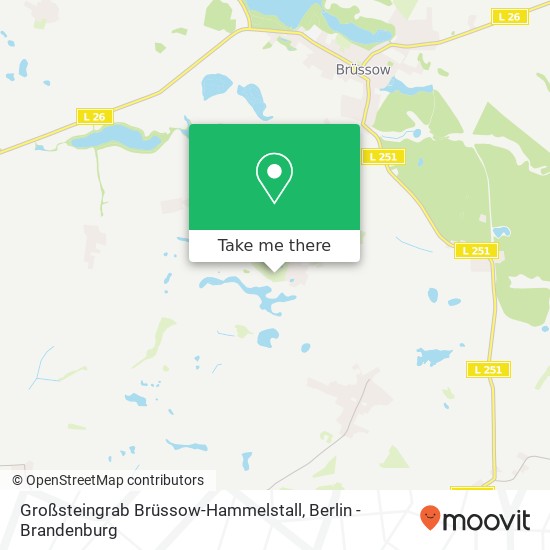 Großsteingrab Brüssow-Hammelstall map