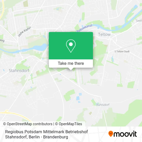 Карта Regiobus Potsdam Mittelmark Betriebshof Stahnsdorf