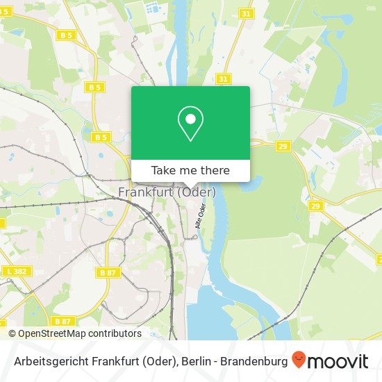 Arbeitsgericht Frankfurt (Oder) map