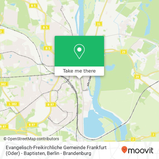 Карта Evangelisch-Freikirchliche Gemeinde Frankfurt (Oder) - Baptisten