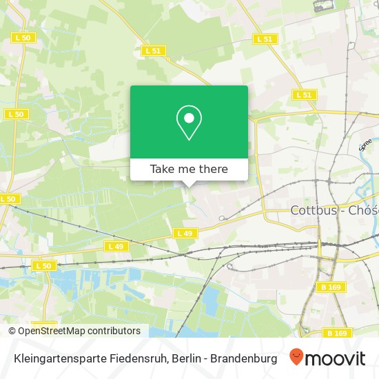 Kleingartensparte Fiedensruh map