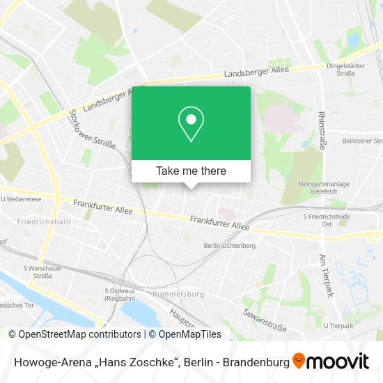 Карта Howoge-Arena „Hans Zoschke“