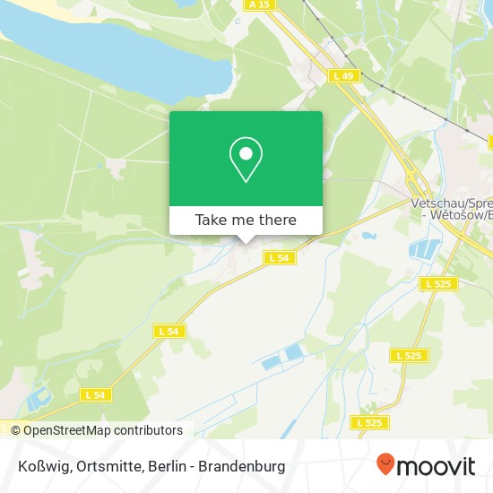 Koßwig, Ortsmitte map