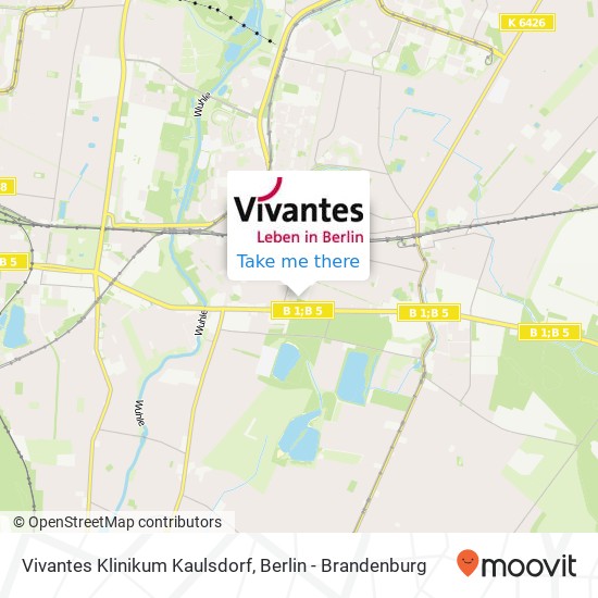 Карта Vivantes Klinikum Kaulsdorf