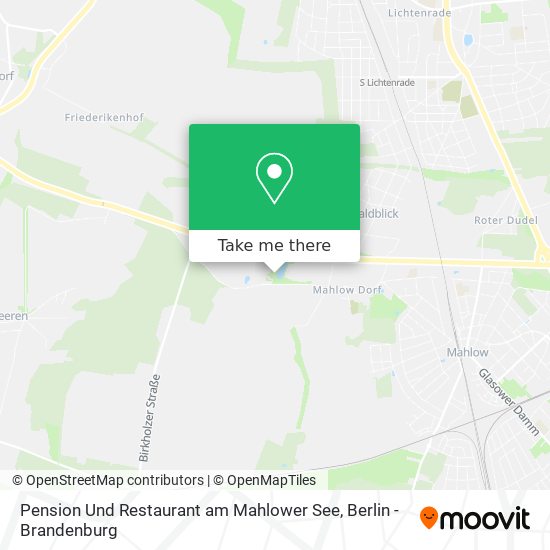 Pension Und Restaurant am Mahlower See map