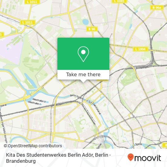 Карта Kita Des Studentenwerkes Berlin Adör