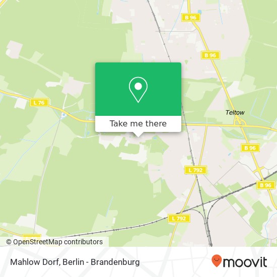 Mahlow Dorf map