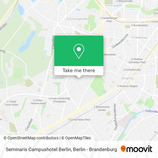 Seminaris Campushotel Berlin map