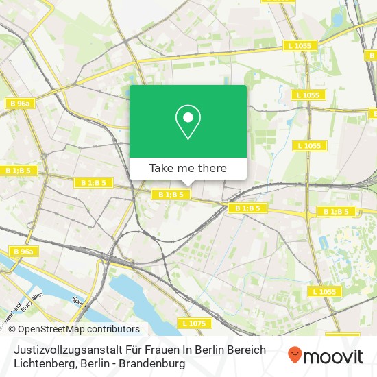 Justizvollzugsanstalt Für Frauen In Berlin Bereich Lichtenberg map