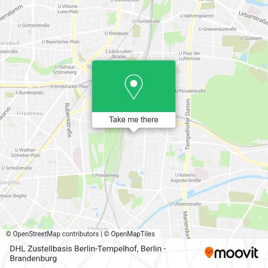 DHL Zustellbasis Berlin-Tempelhof map