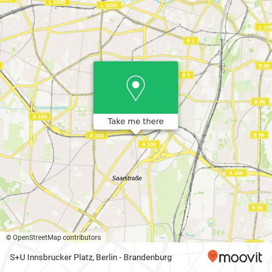 Карта S+U Innsbrucker Platz