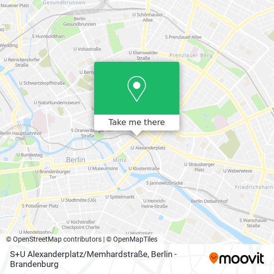 Карта S+U Alexanderplatz / Memhardstraße