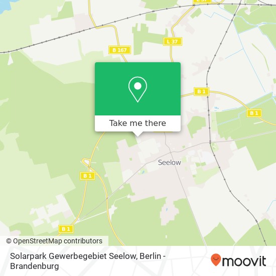 Solarpark Gewerbegebiet Seelow map