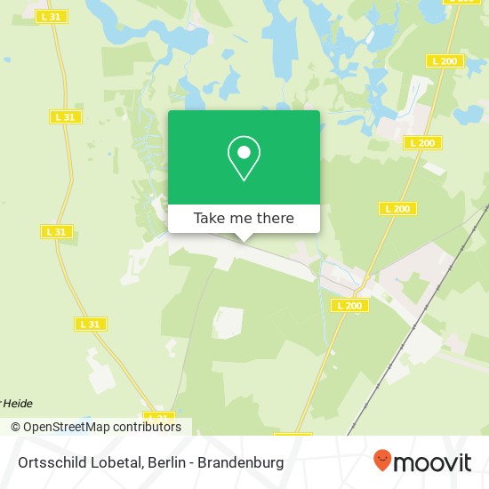 Ortsschild Lobetal map