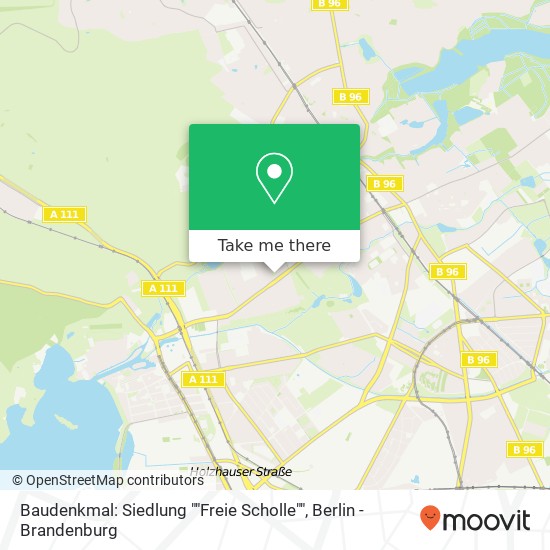 Baudenkmal: Siedlung ""Freie Scholle"" map