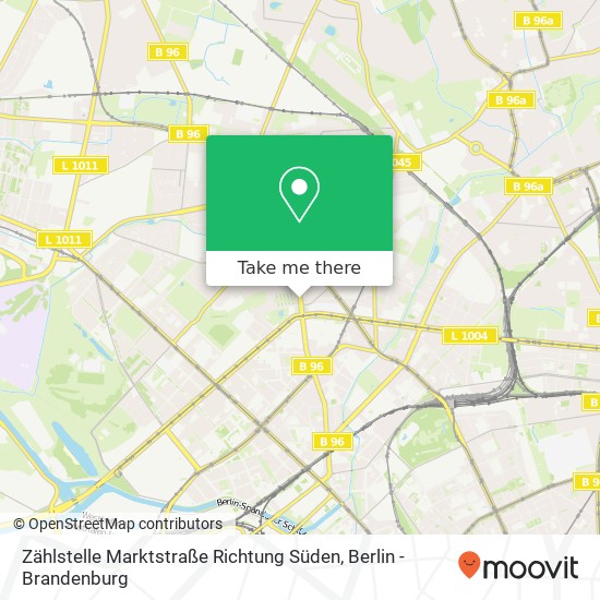 Zählstelle Marktstraße Richtung Süden map