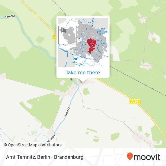 Карта Amt Temnitz