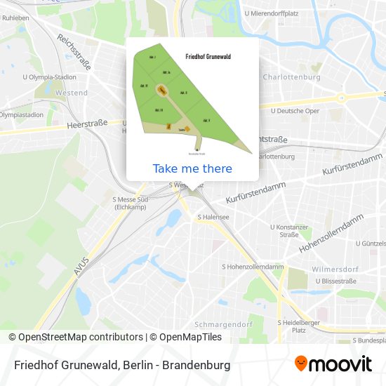 Friedhof Grunewald map