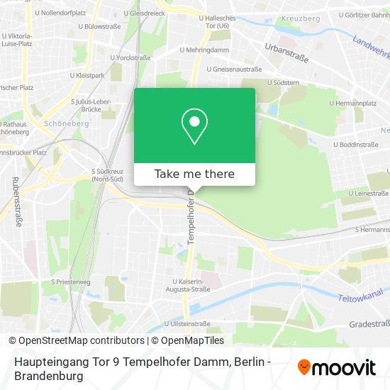 Карта Haupteingang Tor 9 Tempelhofer Damm