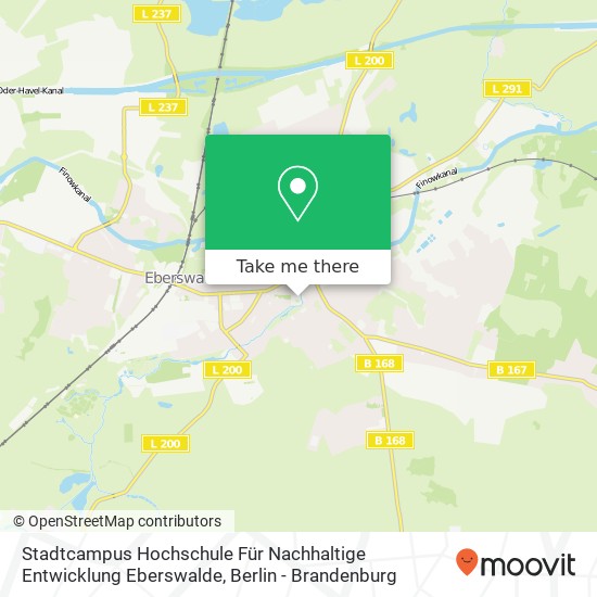 Stadtcampus Hochschule Für Nachhaltige Entwicklung Eberswalde map