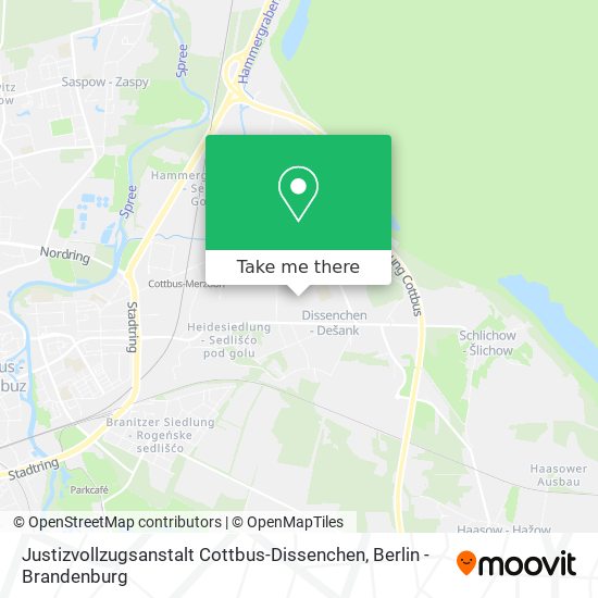 Карта Justizvollzugsanstalt Cottbus‎-Dissenchen