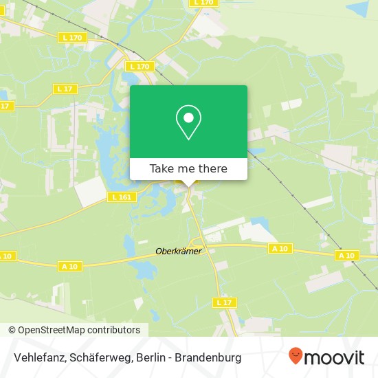 Vehlefanz, Schäferweg map