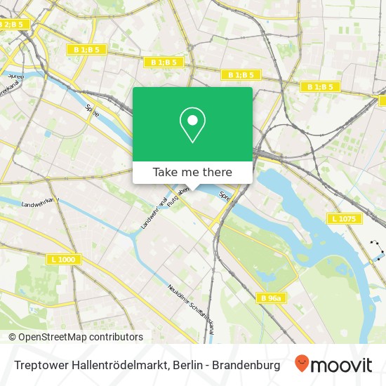 Карта Treptower Hallentrödelmarkt