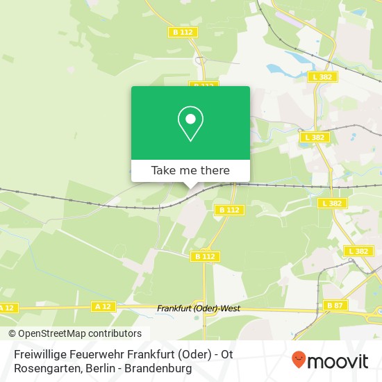 Freiwillige Feuerwehr Frankfurt (Oder) - Ot Rosengarten map
