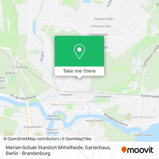 Merian-Schule Standort Mittelheide, Gartenhaus map